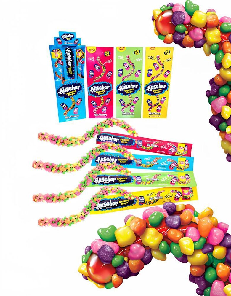 Želejas konfektes "Auschar" Gummy Rope (24 gab. x 26 gr.)